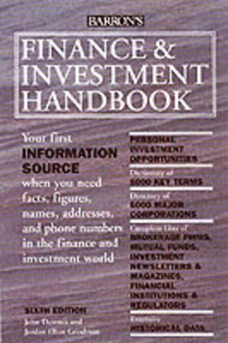 Finance and Investment Handbook Downes, John and Goodman, Jordan Elliot