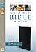 NIV, Thinline Zippered Collection Bible, Large Print, Bonded Leather, Black