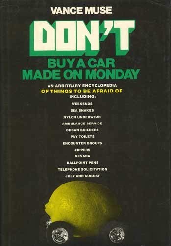 Don't buy a car made on Monday used book depot