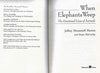 When Elephants Weep: The Emotional Lives of Animals