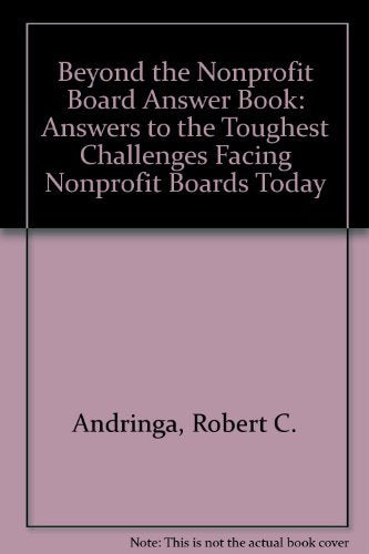 The Nonprofit Board Answer Book II: Beyond the Basics used book depot