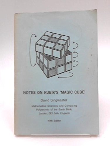 Notes on Rubik's 'Magic Cube' used book depot