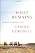 What Remains: A Memoir of Fate, Friendship, and Love Radziwill, Carole