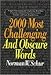 2000 Most Challenging and Obscure Words