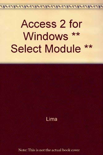 Access 2 For Windows ** Select Module ** used book depot
