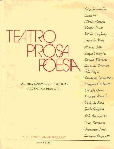 Teatro, Prosa, Poesia: A Second Year Anthology (Italian Edition) used book depot