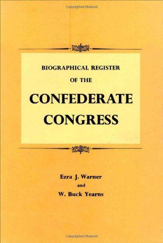 Biographical Register of the Confederate Congress used book depot