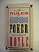 The Rules of Neighborhood Poker According to Hoyle [Paperback] Wolpin, Stewart