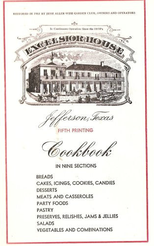 Excelsior House Cookbook used book depot