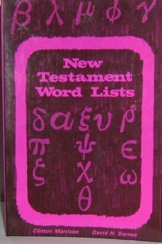 New Testament Word Lists for Rapid Reading of the Greek Testament used book depot