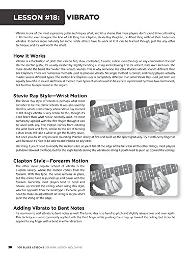 100 Blues Lessons - Guitar Lesson Goldmine Series (Bk/Online Audio) used book depot