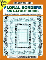 Ready to Use Floral Borders on Layout Grids (Clip Art) used book depot