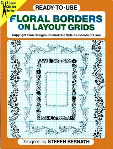 Ready to Use Floral Borders on Layout Grids (Clip Art) used book depot