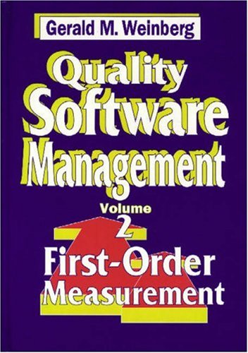 Quality Software Management: First-Order Measurement used book depot