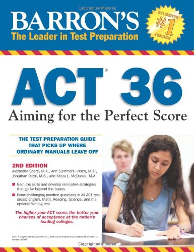Barron's Act 36: Aiming for the Perfect Score used book depot