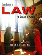 Introduction to Law: Its Dynamic Nature used book depot