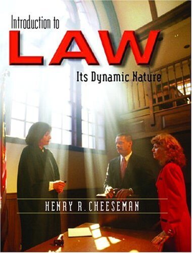 Introduction to Law: Its Dynamic Nature used book depot