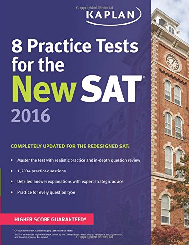 Kaplan 8 Practice Tests for the New SAT 2016 (Kaplan Test Prep) used book depot