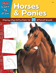 Horses & Ponies: Step-by-step instructions for 25 different breeds (Learn to Draw) used book depot