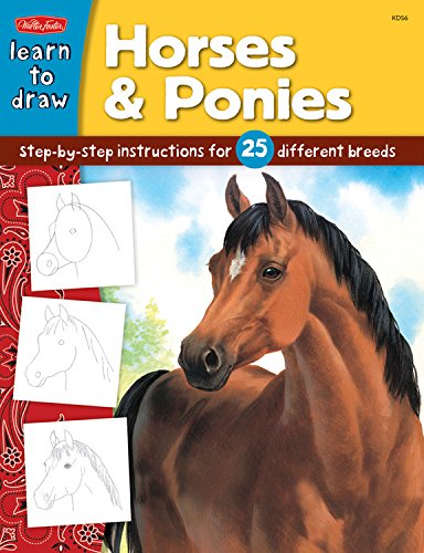 Horses & Ponies: Step-by-step instructions for 25 different breeds (Learn to Draw) used book depot
