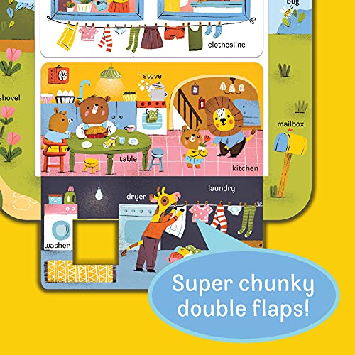 Peek-a-Flap Words Lift-a-Flap Board Book for Curious Minds and Little Learners; Ages 1-5 used book depot