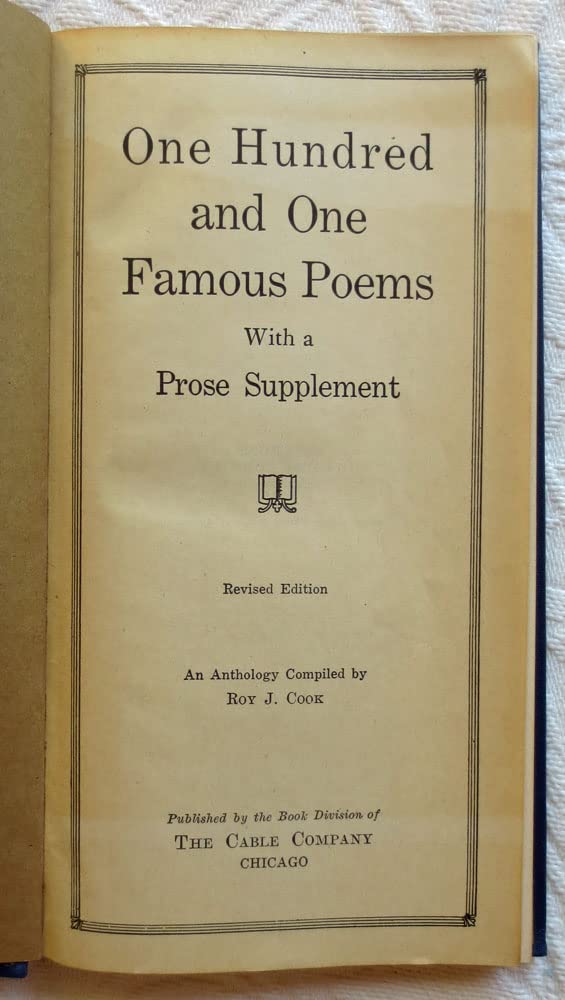 One Hundred and One Famous Poems