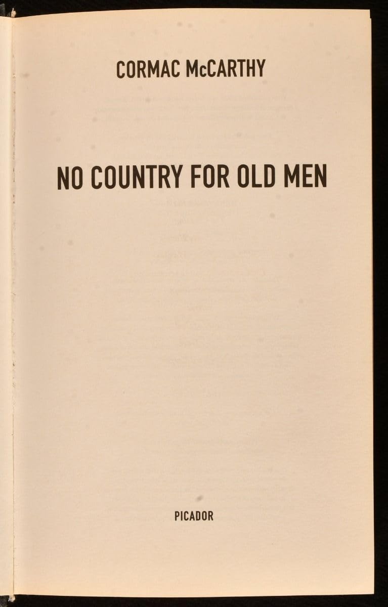 No Country for Old Men used book depot