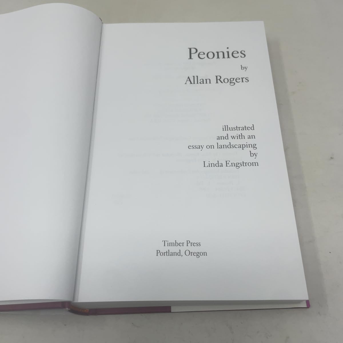 Peonies used book depot