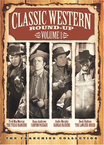 Classic Western Round-Up, Vol. 1 (The Texas Rangers / Canyon Passage / Kansas Raiders / The Lawless Breed) used book depot