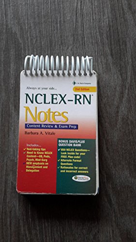 NCLEXRN Notes: Content Review  Exam Prep Daviss Notes Vitale RN  MA, Barbara A