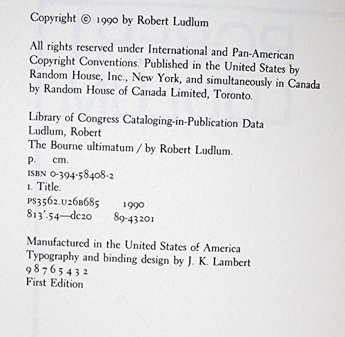 The Bourne Ultimatum used book depot