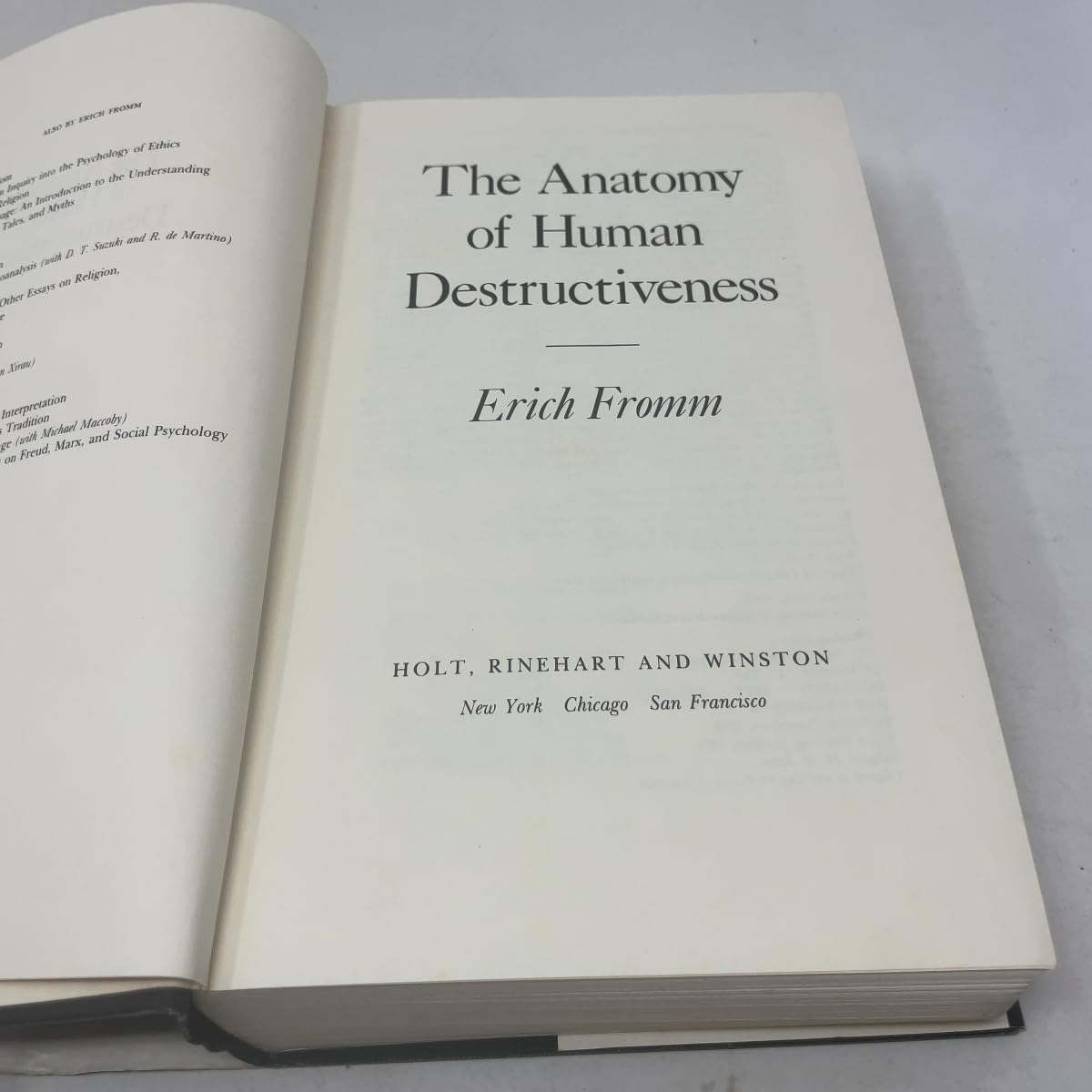 ANATOMY OF HUMAN DESTRUCTIVENESS used book depot