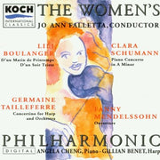 The Women's Philharmonic: Fanny Mendelssohn: Overture (c. 1830) / C. Schumann: Piano Concerto in A Minor, Op. 7 / G. Tailleferre: Concertino for Harp and Orchestra (1927) / Boulanger: D'un So used book depot