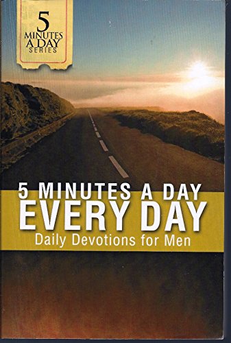 Cover of 5 Minutes a Day Every Day "Daily Devotions for Men" featuring a serene road landscape.