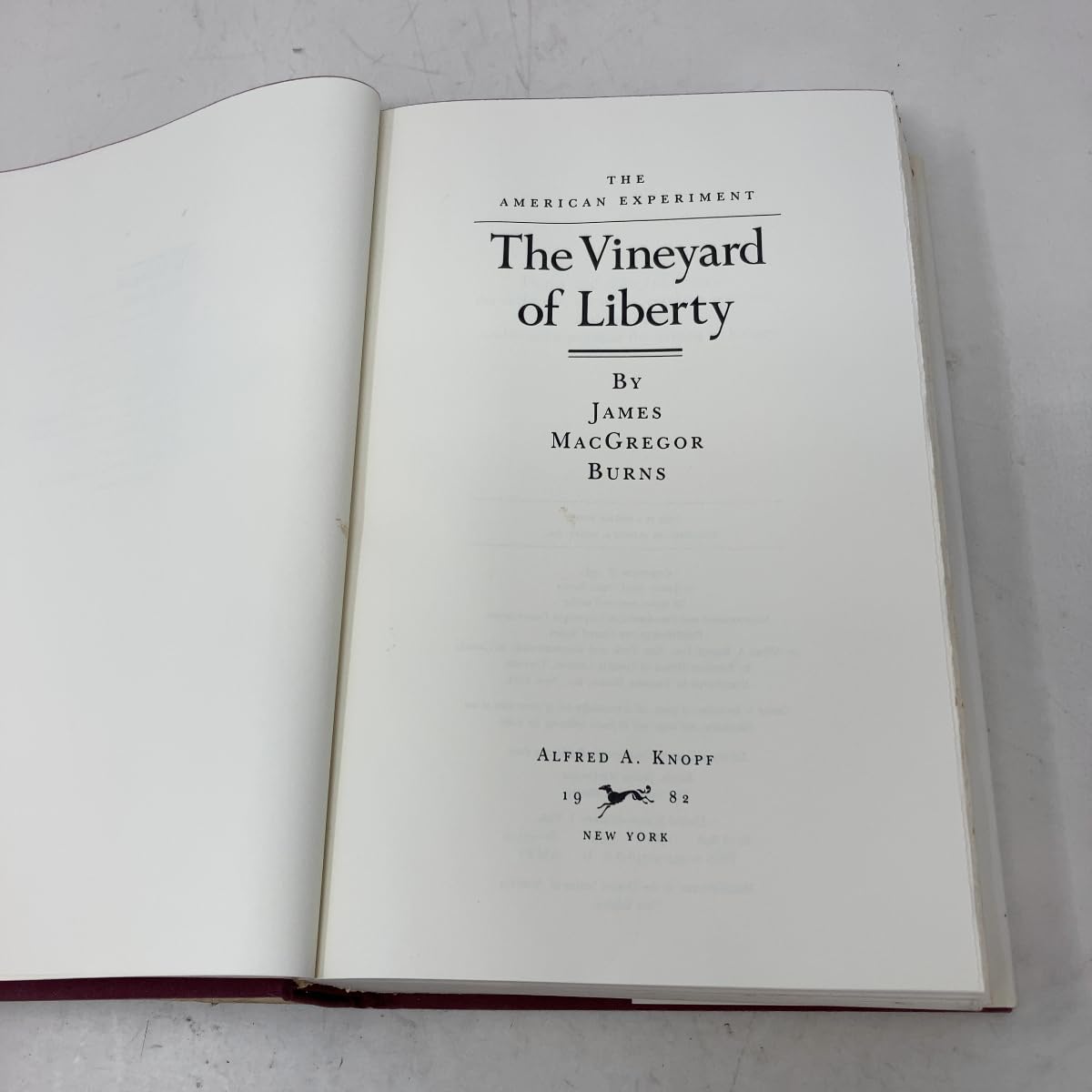 The Vineyard of Liberty (The American experiment)