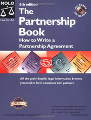 The Partnership Book: How to Write A Partnership Agreement (With CD-ROM) 6th Edition used book depot