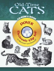 Old-Time Cats CD-ROM and Book (Dover Electronic Clip Art) used book depot