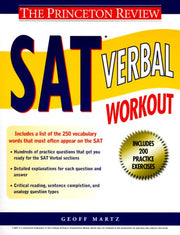 Princeton Review: SAT Verbal Workout used book depot
