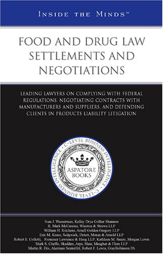 Food and Drug Law Settlements and Negotiations used book depot