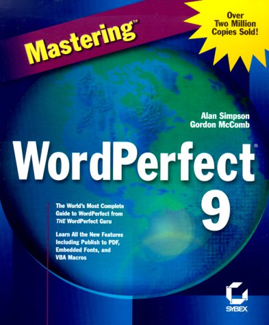 Mastering Wordperfect 9 used book depot