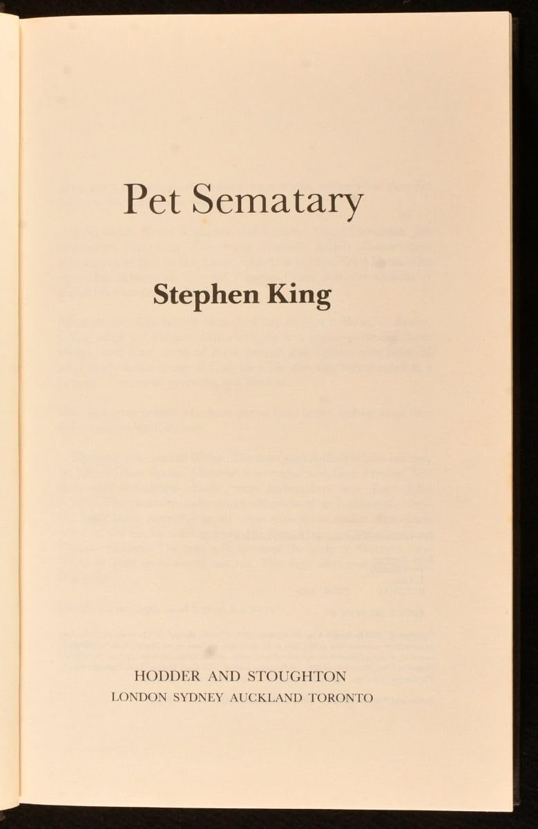 Pet Sematary used book depot