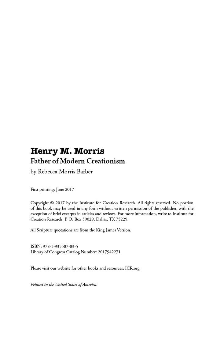 Henry M. Morris: Father of Modern Creationism used book depot