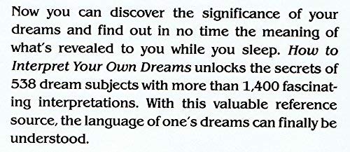 How To Interpret Your Own Dreams used book depot