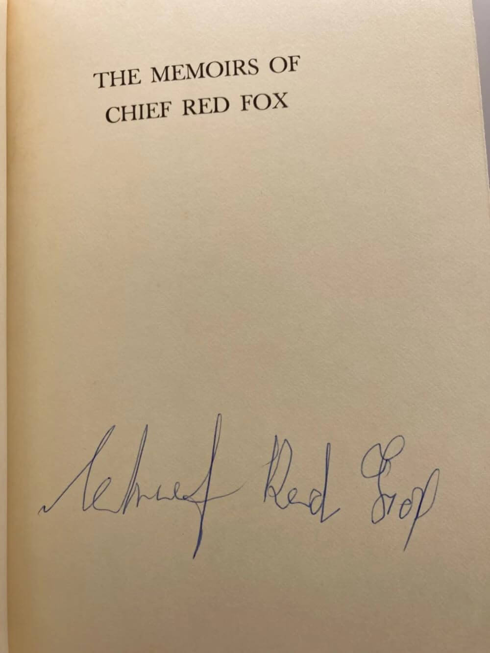 The Memoirs of Chief Red Fox used book depot
