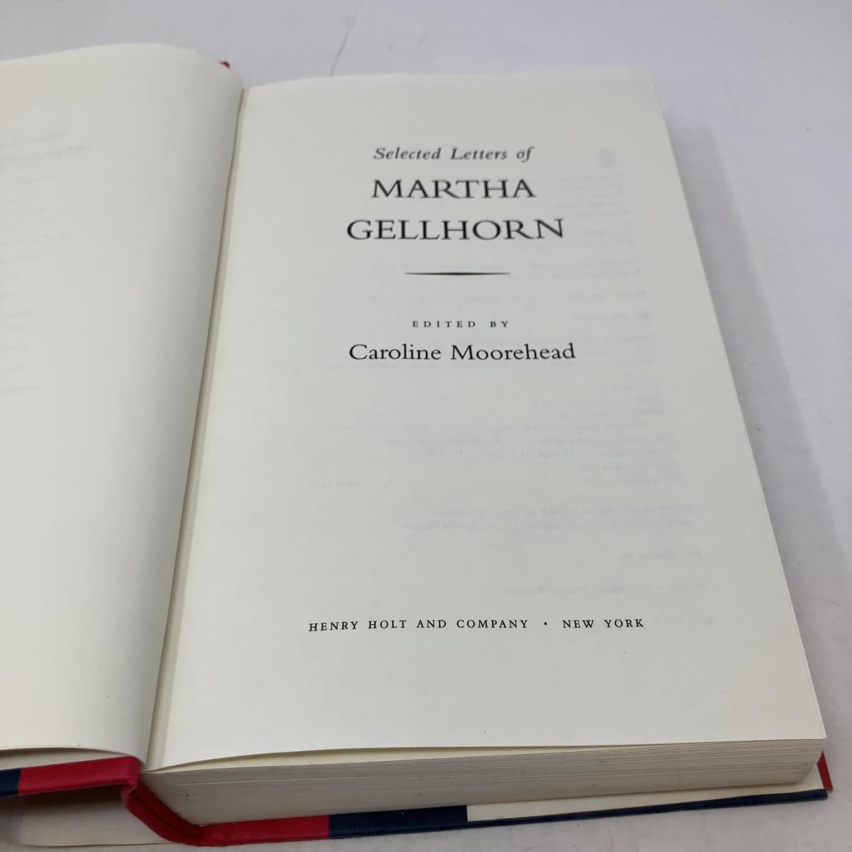 Selected Letters of Martha Gellhorn used book depot