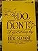 The Dos and Donts of yesteryear: A treasury of early American folk wisdom [Paperback] Sloane, Eric