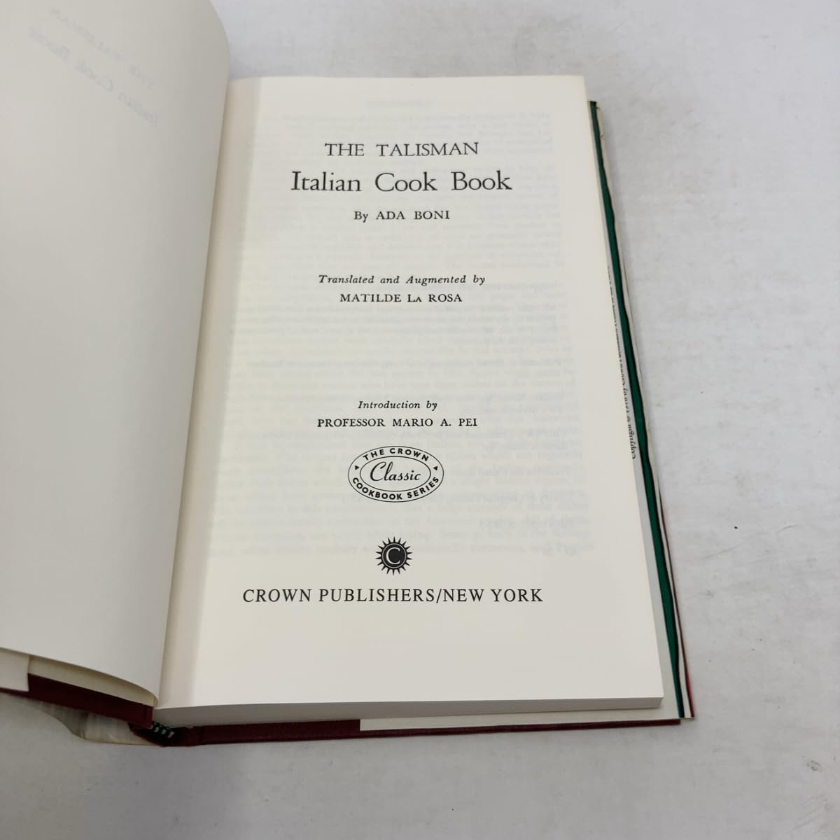 The Talisman Italian Cookbook: Italy's bestselling cookbook adapted for American kitchens used book depot