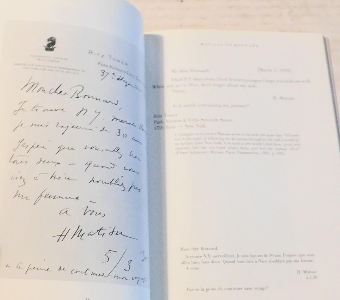 Bonnard/Matisse: Letters Between Friends used book depot