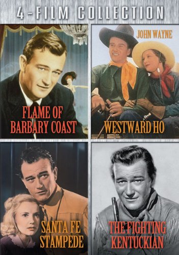 Four-Film Collection (Flame of Barbary Coast / Santa Fe Stampede / Westward Ho / The Fighting Kentuckian) used book depot