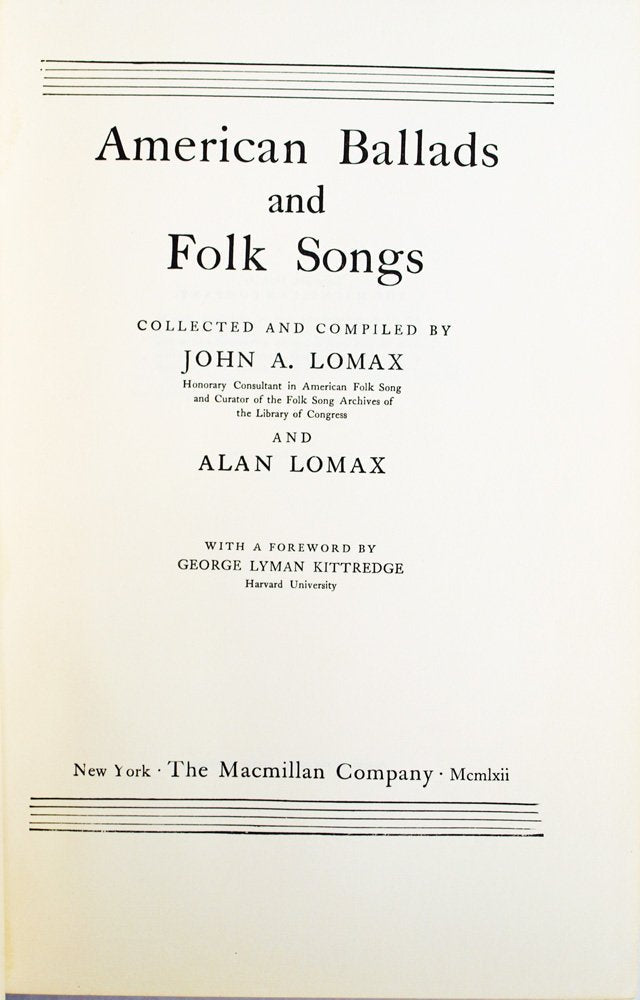 American Ballads and Folk Songs used book depot